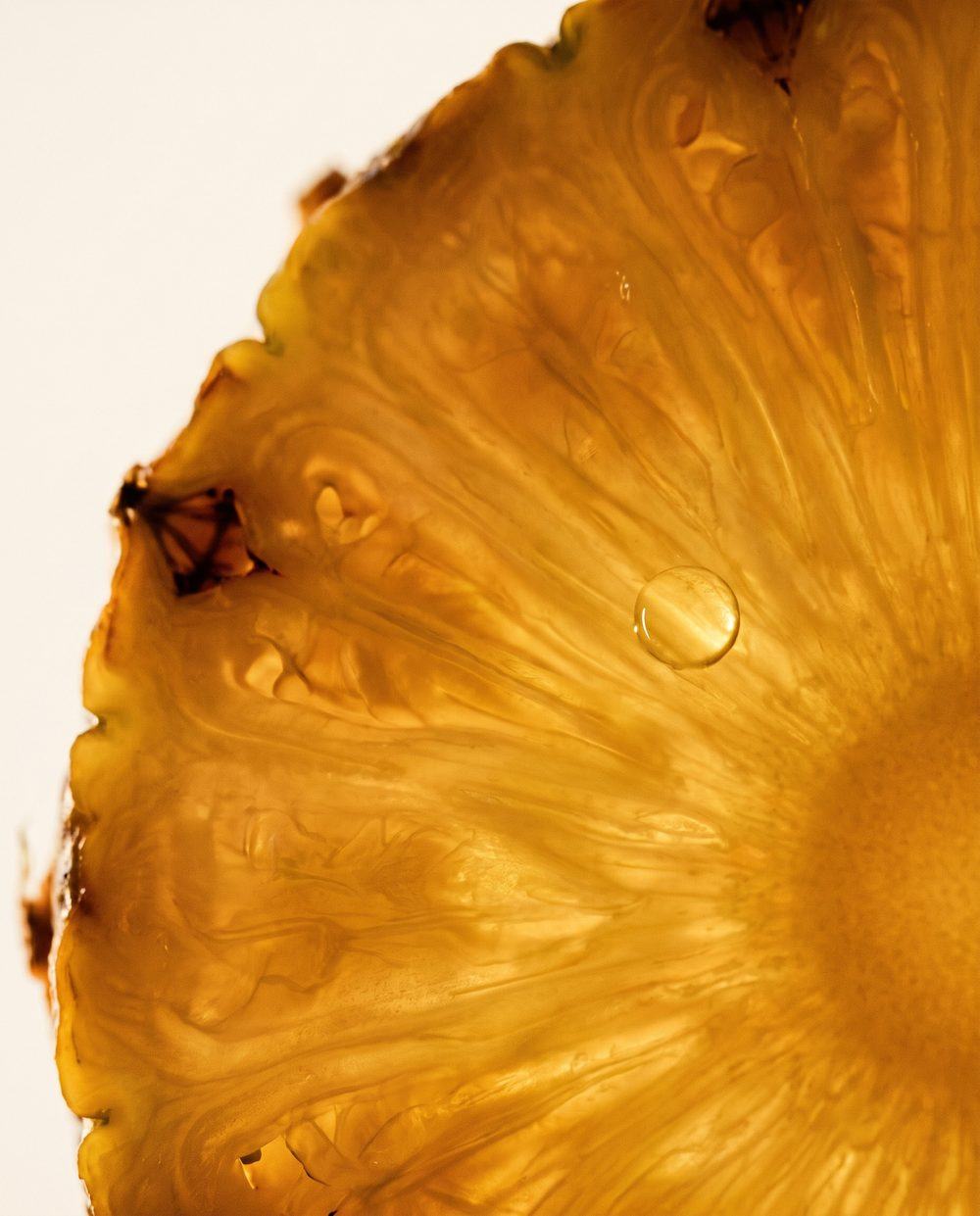 Bromelain, macro photograph